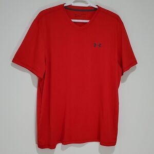 UNDER Armour red XL heatgear loose fit short sleeve shirt
